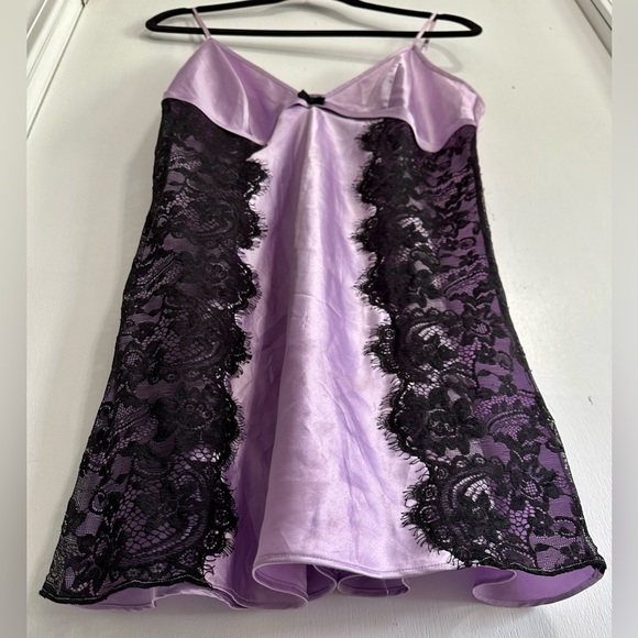 Victoria’s Secret Lavender Satin Lace Nightie Nightgown Vintage Lingerie  MEDIUM - Picture 2 of 6